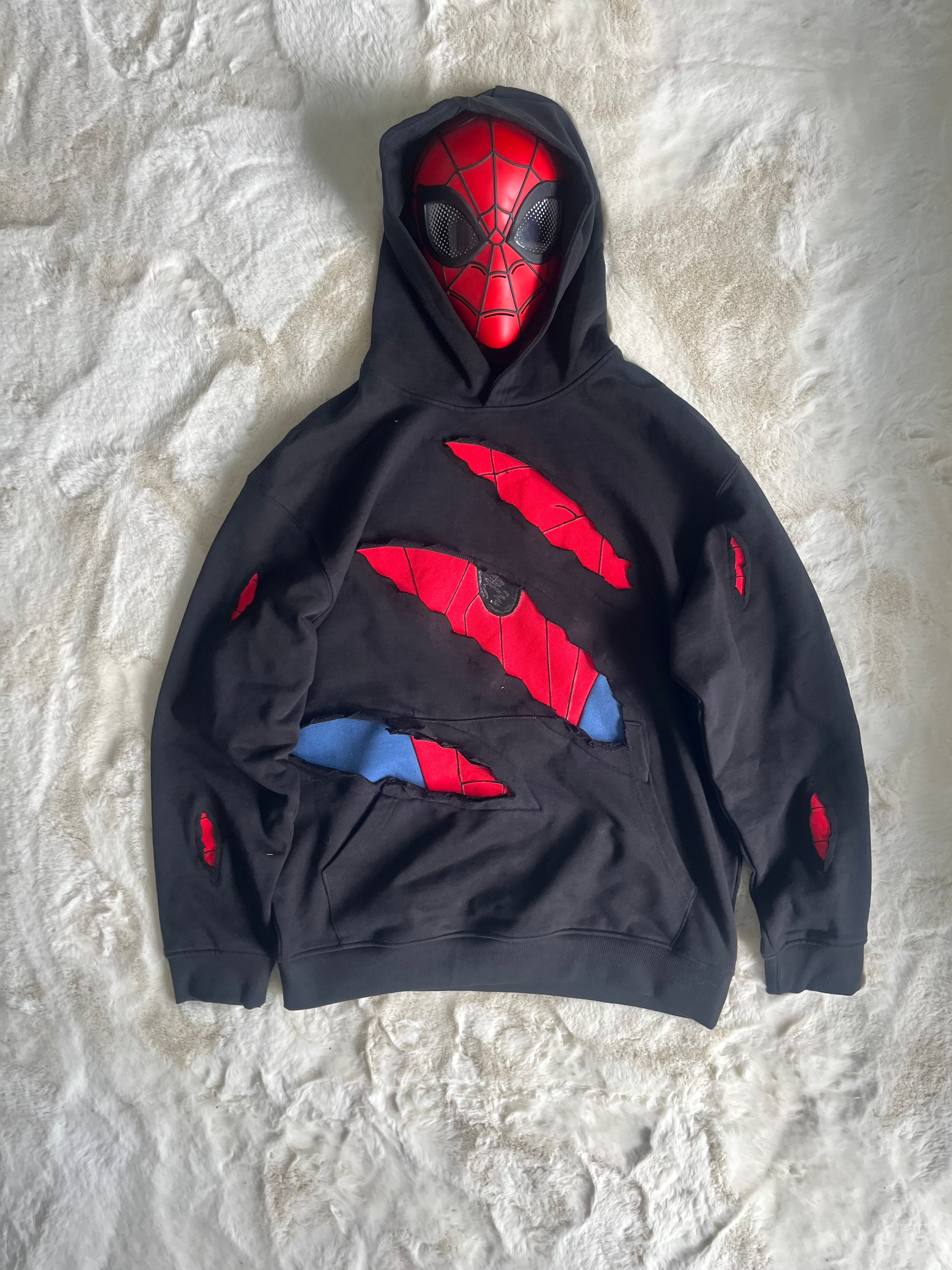Ripped Spider-Man Hoodie (Front and Sleeves)