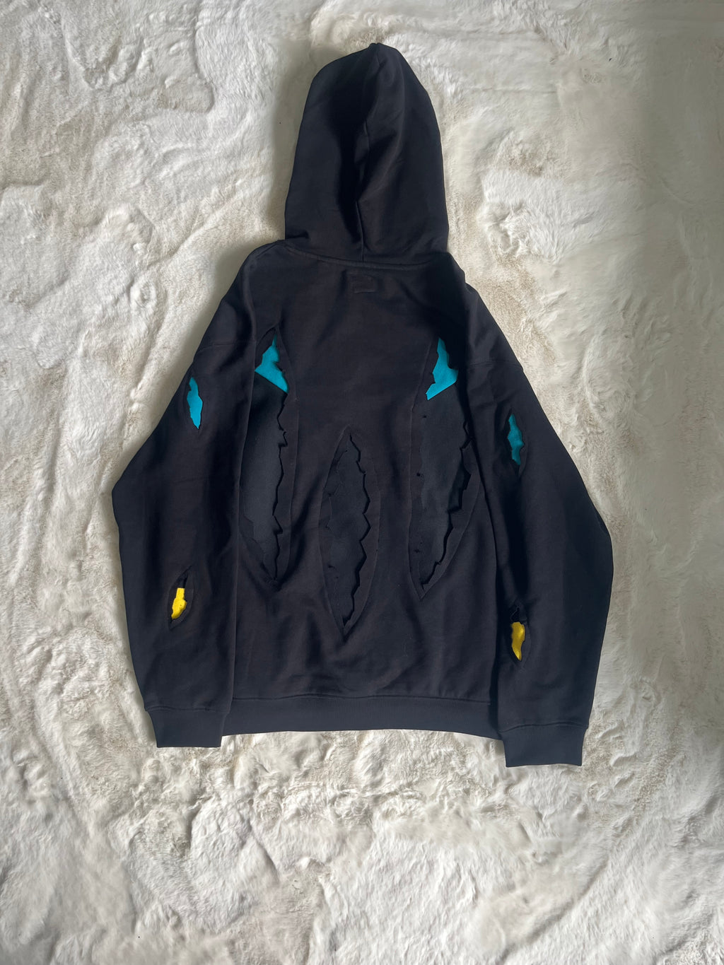 Ripped Invincible Hoodie (Front, Sleeves and Back)