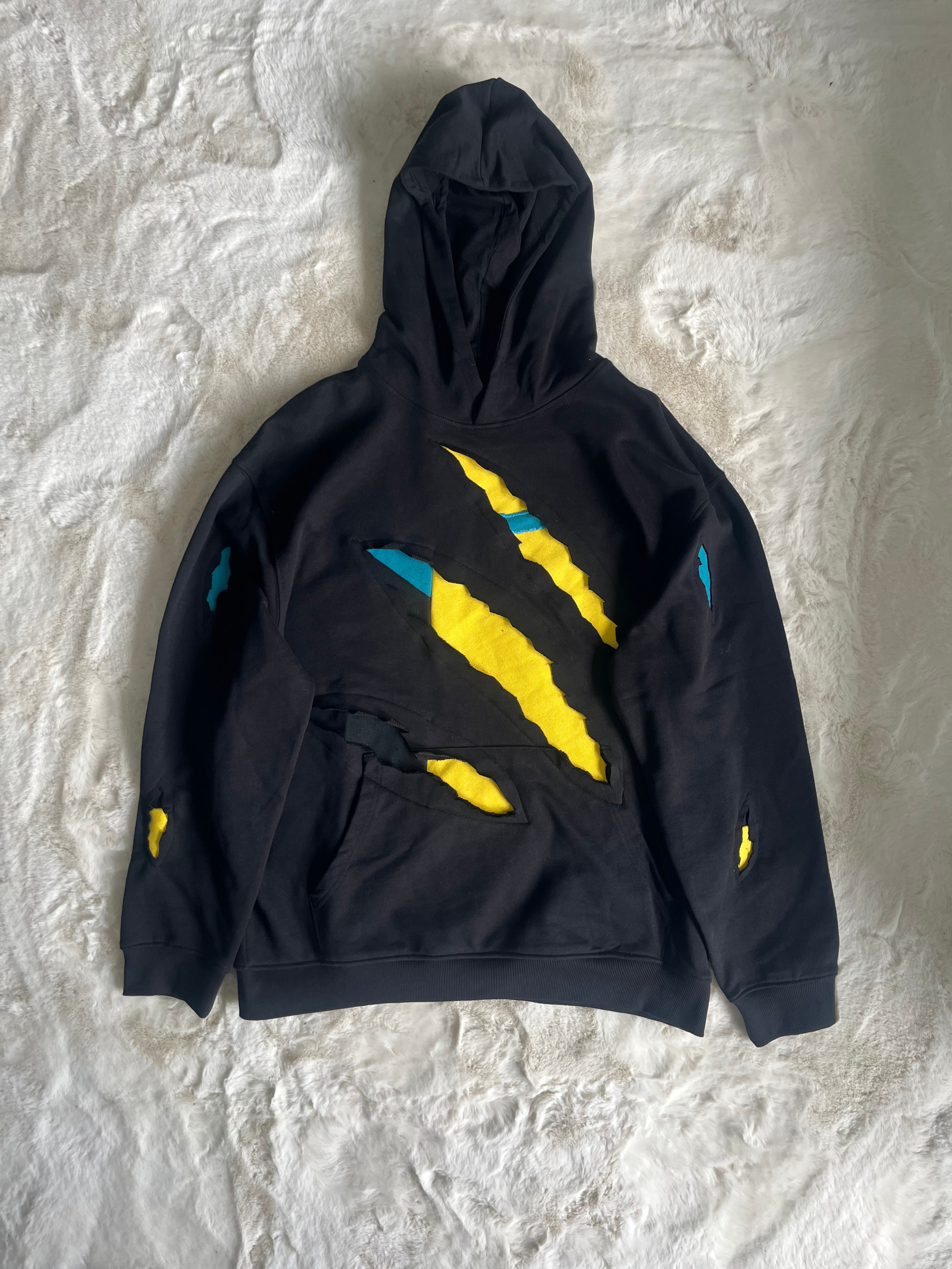 Ripped Invincible Hoodie (Front, Sleeves and Back)