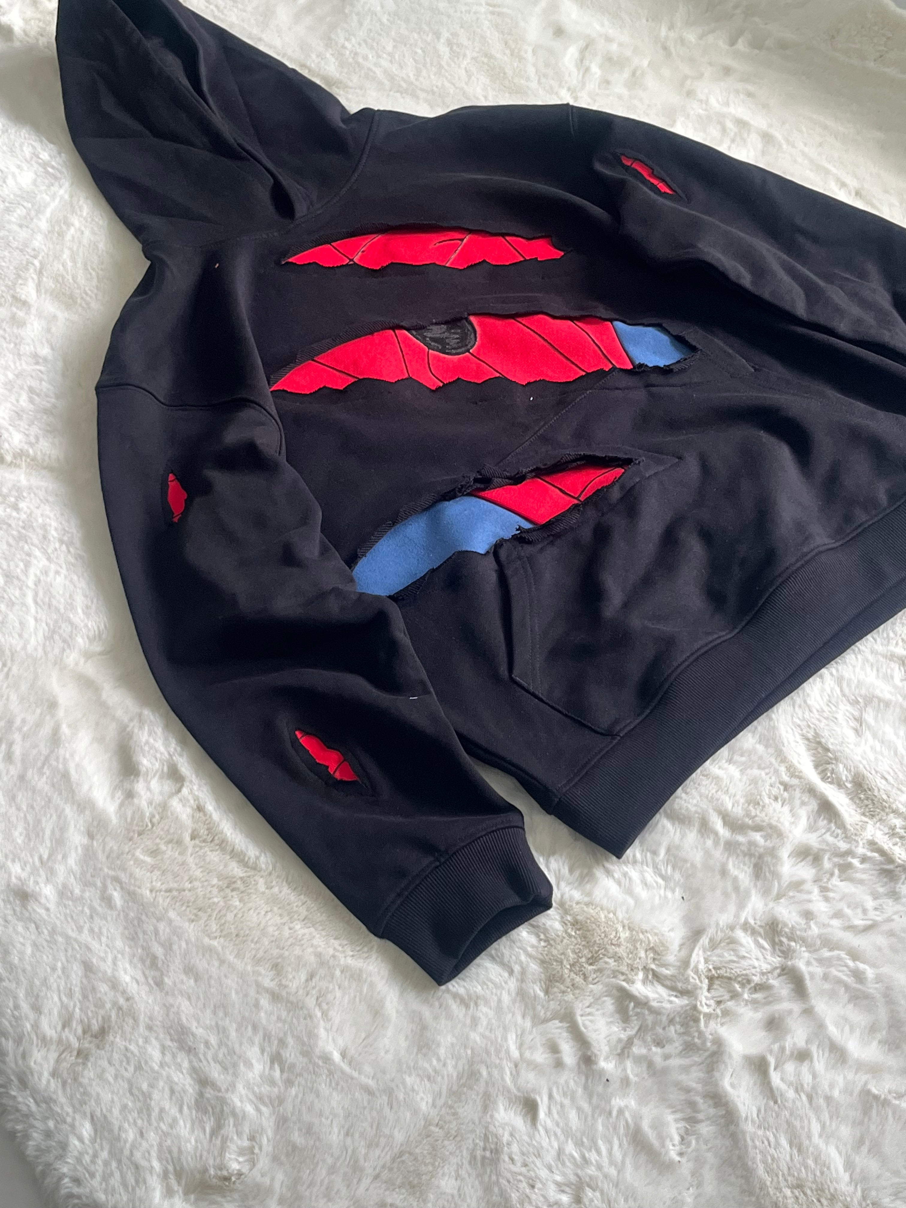 Ripped Spider-Man Hoodie (Front and Sleeves)