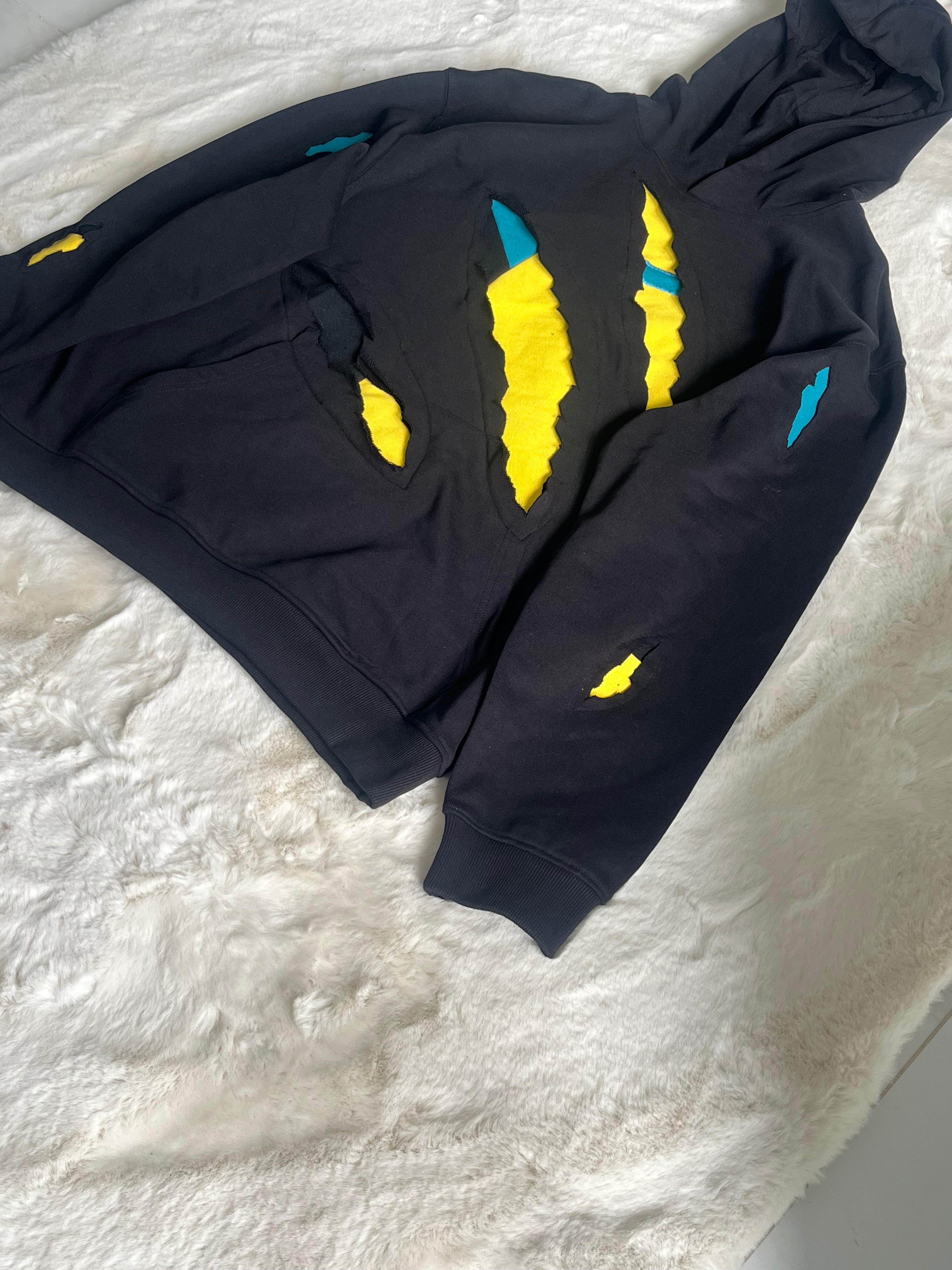 Ripped Invincible Hoodie (Front, Sleeves and Back)