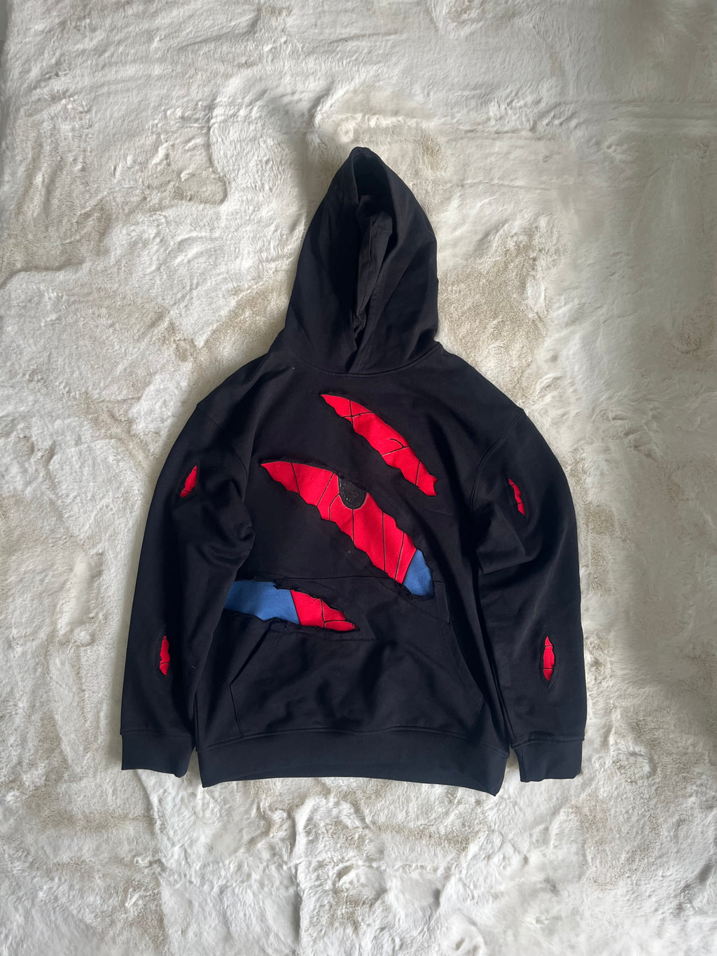 Ripped Spider-Man Hoodie (Front and Sleeves)