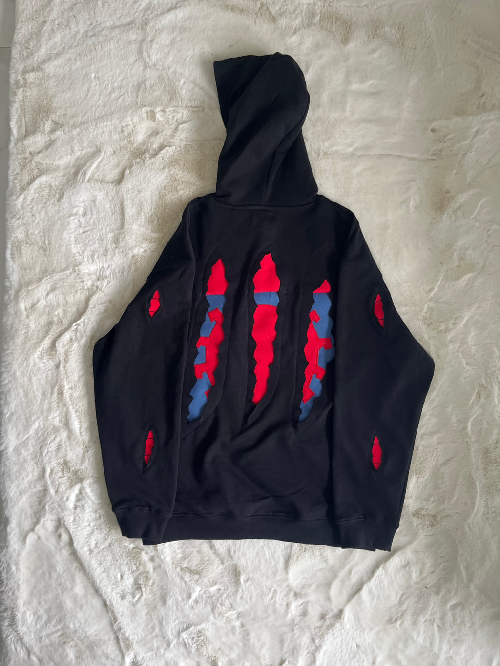 Ripped Spider-Man Hoodie (Front, Sleeves and Back design)