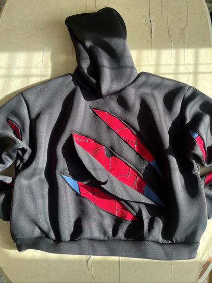Custom Battle-Damaged Spider Hoodie