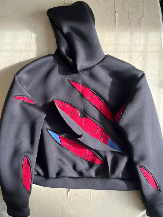 Custom Battle-Damaged Spider Hoodie