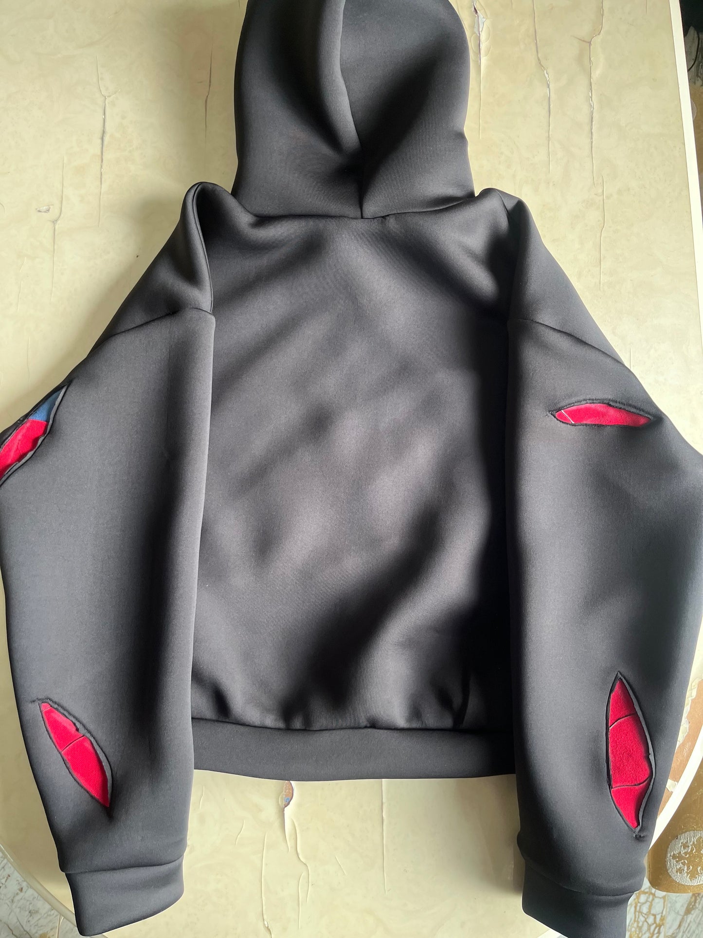Custom Battle-Damaged Spider Hoodie